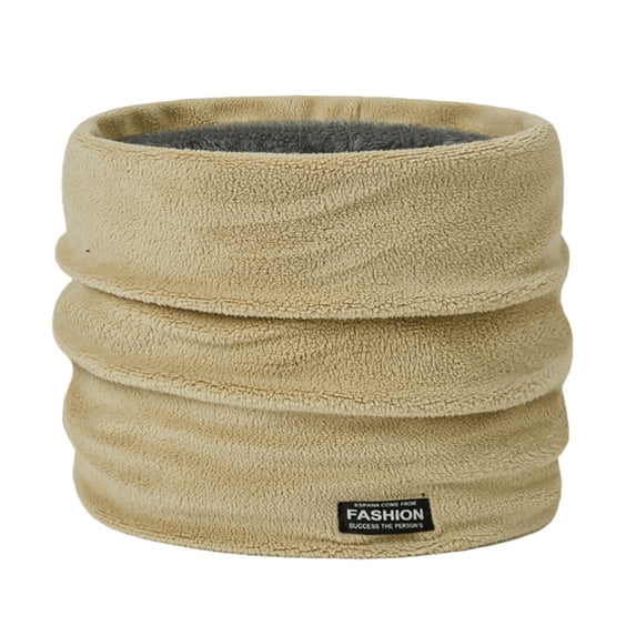 comerut Winter Scarf High Elasticity Solid Color Soft Thick Plush Warm Unisex Windproof Cold Resistant Cycling Neck Wrap Neck Warmer Neck Gaiter