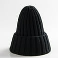 thumbnail image 1 of comerut Winter Unisex Solid Color Warm Soft Hiphop Knitted Hat Cuffed Skull Beanie Cap, 1 of 7