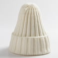 thumbnail image 1 of comerut Winter Unisex Solid Color Warm Soft Hiphop Knitted Hat Cuffed Skull Beanie Cap, 1 of 7
