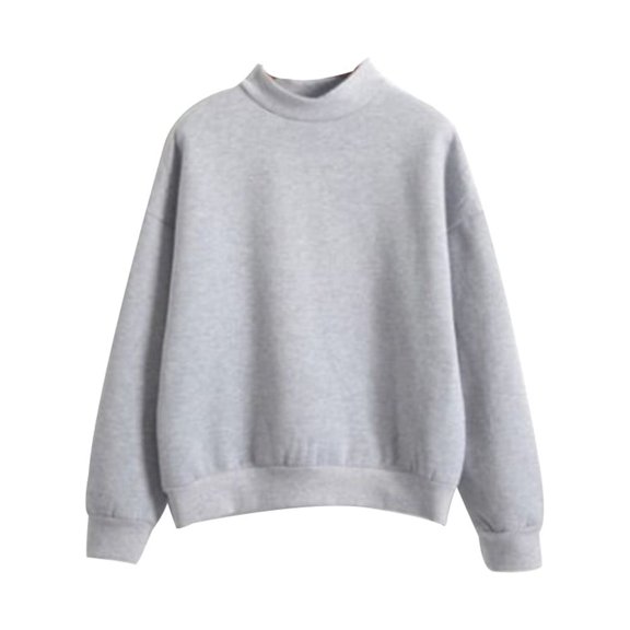 comerut Women Autumn Winter Long Sleeve O Neck Warm Blouse Hoodie Thick Plush Sweatshirt