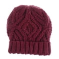 thumbnail image 1 of comerut Women Autumn Winter Solid Color Woolen Yarn Soft Warm Beanie Hat Knitting Cap, 1 of 8