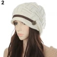thumbnail image 1 of comerut Women's Fashion Braided Autumn Winter Warm Baggy Beanie Knit Crochet Ski Hat Cap, 1 of 7
