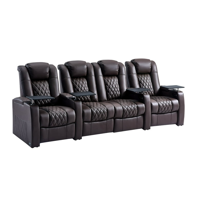 comfiroom Home Theater Seating Classic Series Top Grain Leather