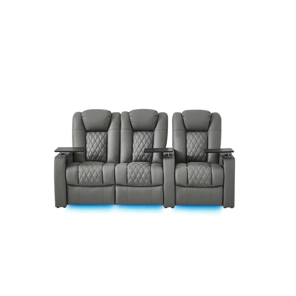 comfiroom Leather Home Theater Seating Seats Dual Power Movie Recliner Chairs Gaming Sofa