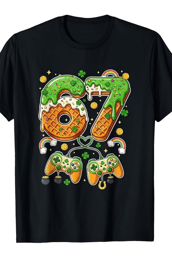 comfortable t shirts for boys and girls featuring a st patricks day meme gaming and spring or summer activities in sizes 120 160