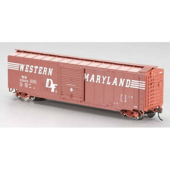 Bachmann 19409 HO Scale Silver Series(R) 50' Sliding-Door Boxcar - Ready to Run -- Western Maryland (Boxcar Red, Speed Lettering)