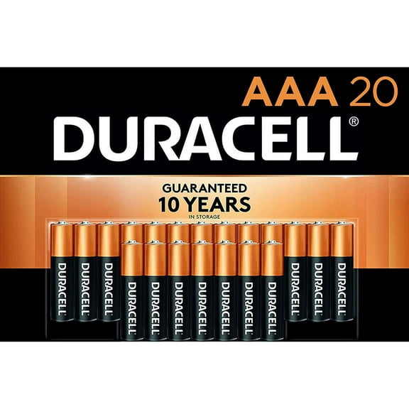 Duracell - CopperTop AAA Alkaline Batteries - long lasting, all-purpose Double A battery for household and business - 20 Count
