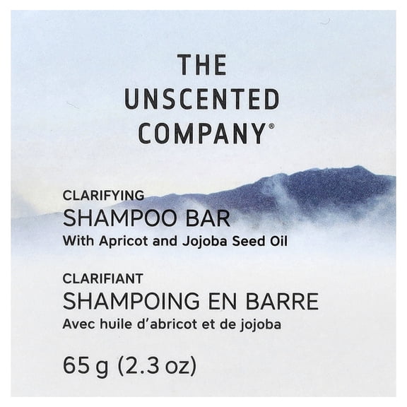 The Unscented Company Shampoo Bar, For Fine to Wavy Hair Types, Fragrance Free, 2.3 oz (65 g)