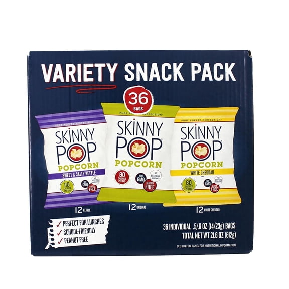 Product of Skinny Pop Popcorn Variety Snack Pack 36 Pk.