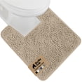 thumbnail image 1 of GORILLA GRIP Bathroom Rug, Contour Toilet Bath Rugs, Quick Dry Plush Chenille, Machine Wash and Dry, 24x19.5, Beige, 1 of 10