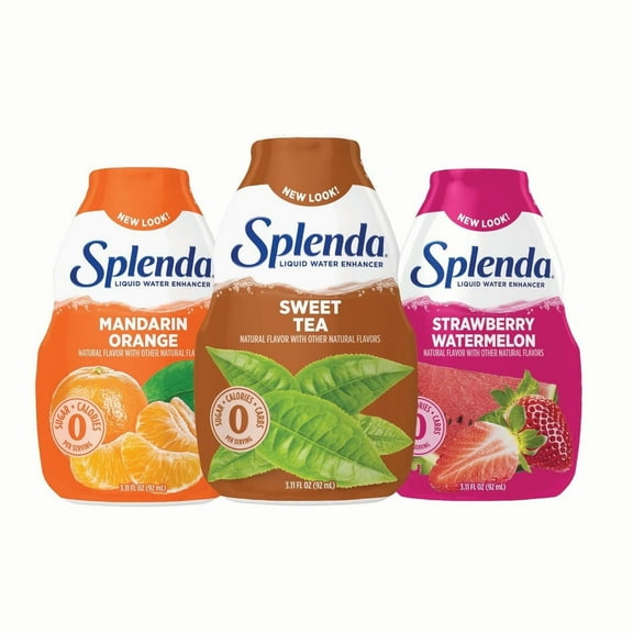 Splenda Liquid Water Enhancer Drops, Sugar-Free, Zero-Calorie, 3-pack, 3.11 fl oz