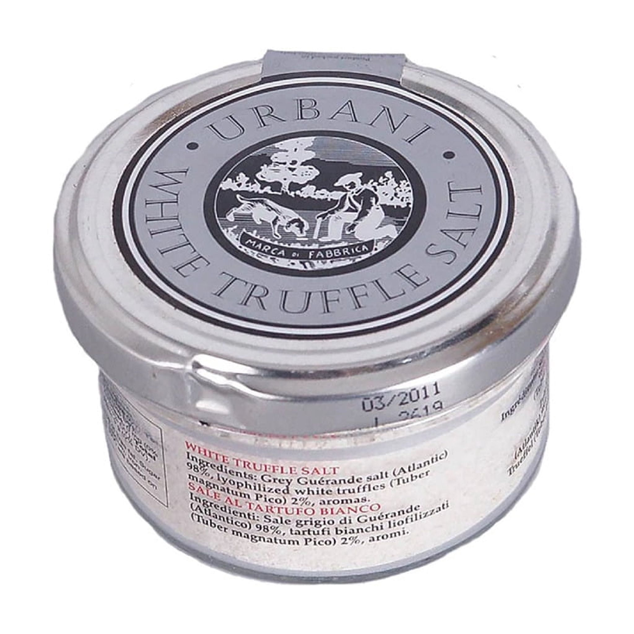 Urbani White Truffle Salt – Gourmet Guérande Sea Salt Infused with Real Truffles (3.5 oz. Jar)