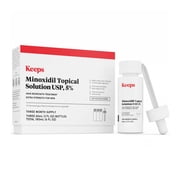 Keeps Minoxidil Solution 5% for Men - Topical Hair Regrowth - 3 Month Supply 3 x 2 fl oz Bottles