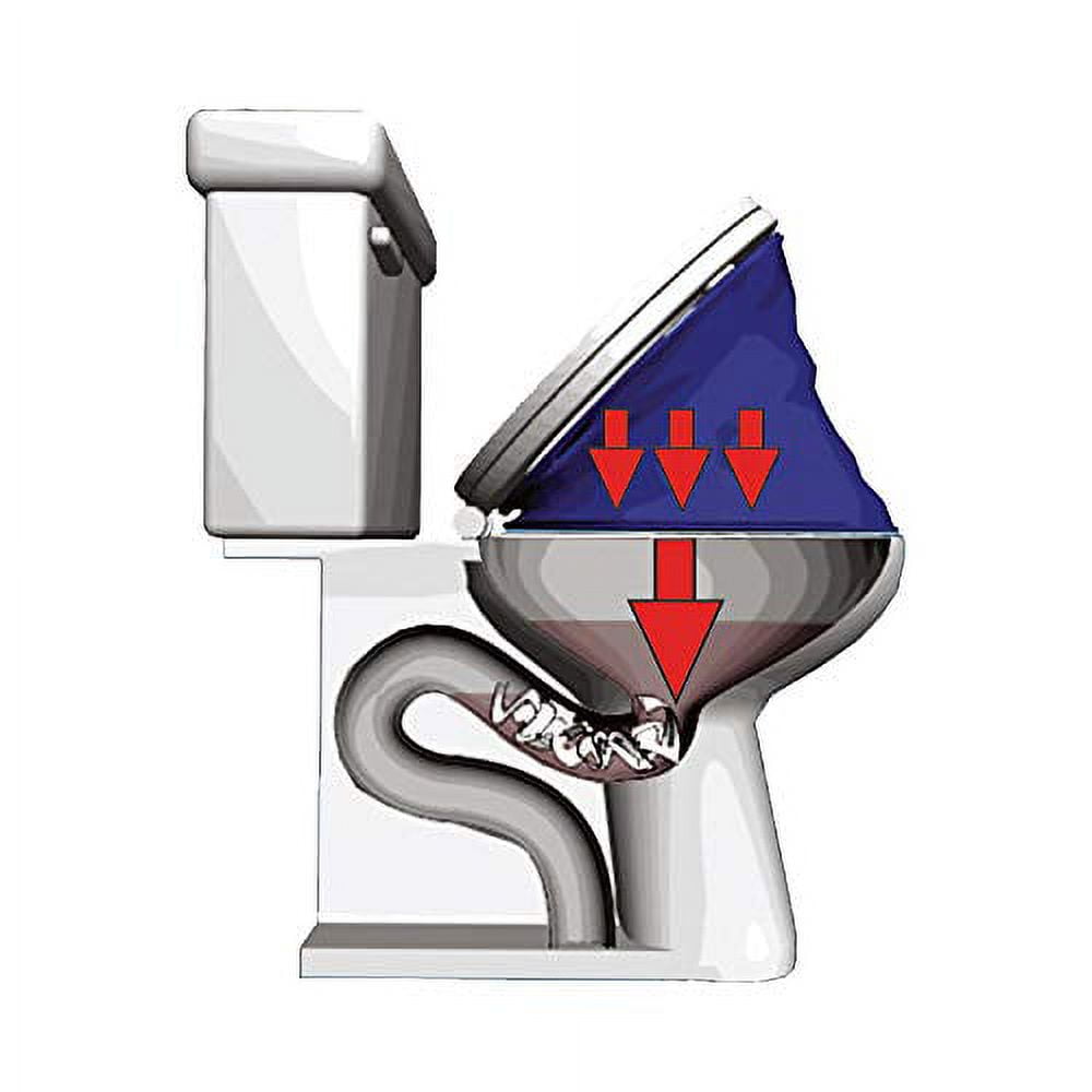 Blue Vinyl Sanitary Accordion Toilet Plunger
