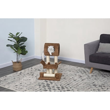 Go Pet Club Brown 28 in. Cat Tree Condo