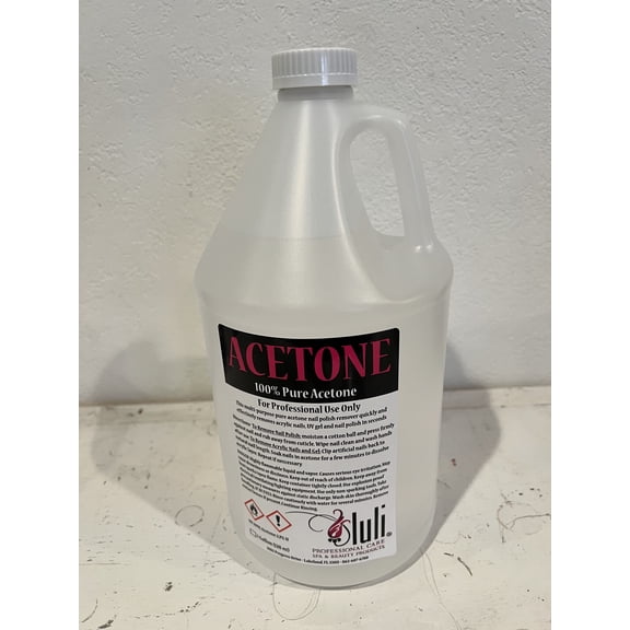 Luli 100% Pure Acetone 1 Gallon 128 oz,