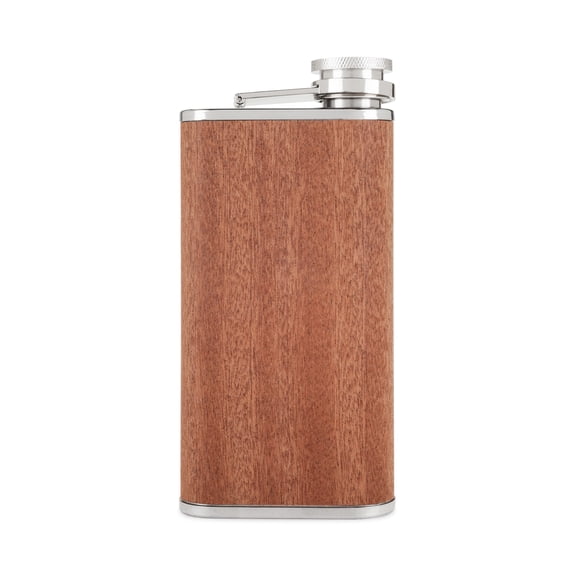 Wood Veneer and Stainless Steel Flask by Foster & Rye