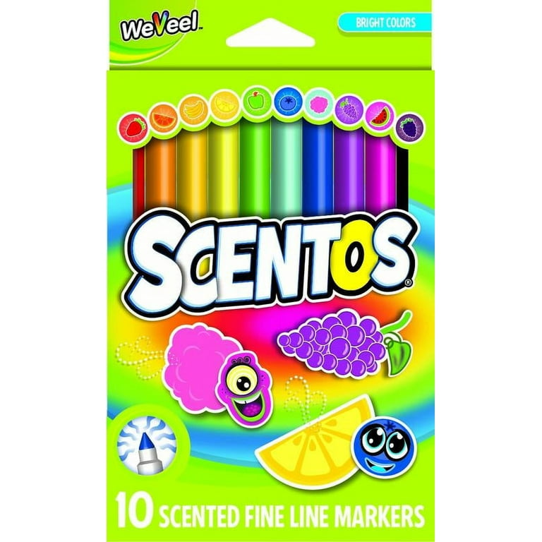 Scentos 10pk Candy Scented Fine Line Markers