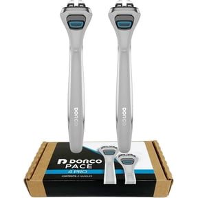 DORCO Pace 4 Pro - Four Blade Razor System with Trimmer - 2 Replacement Handles (Handles Only)