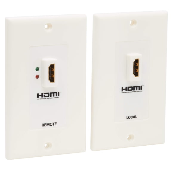 Tripp Lite HDMI over Dual Cat5/Cat6 Extender Wall Plate Kit with Transmitter and Receiver, TAA, 3 Year Warranty (P167-000),Multicolor
