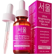 SeoulCeuticals Korean Skin Care Kojic Acid Serum Alpha Arbutin   Glycolic Acid + Salicylic Acid K Beauty 1oz
