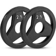 thumbnail image 1 of JFIT Cast Iron Olympic 2-Inch Grip Plate for Barbell, 2.5 Pound Set of 2 Plates Iron Grip Plates for Weightlifting, Crossfit - 2” Weight Plate for Bodybuilding, 1 of 4