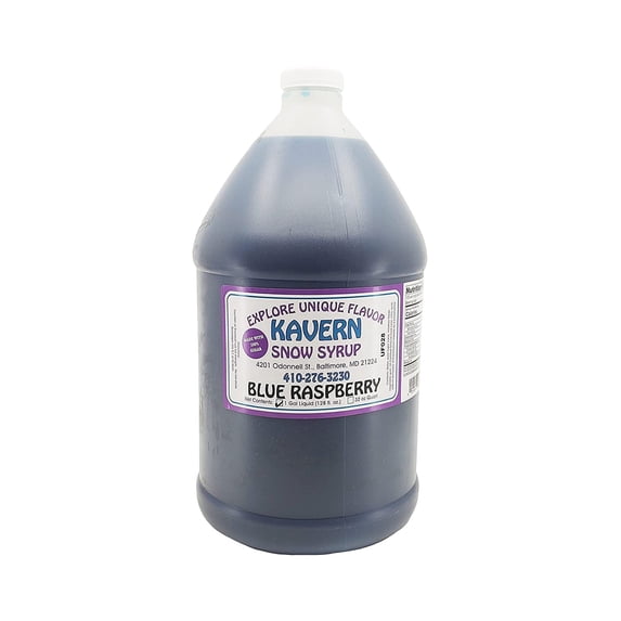 Kavern Blue Raspberry Snow Cone | Snowball Flavoring Syrup | 128 fl oz.
