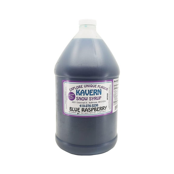 Kavern Blue Raspberry Snow Cone | Snowball Flavoring Syrup | 128 fl oz.