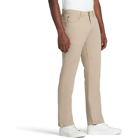 IZOD Men's Big & Tall Big and Tall Advantage Performance Flat Front Straight Fit Chino Pant, Cedarwood Khaki, 46W X 32L