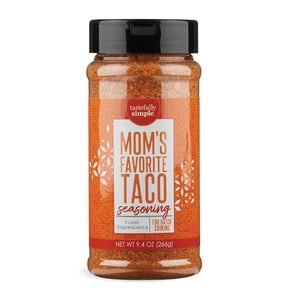 Tastefully Simple Mom's Favorite Taco Seasoning Mix for Fajitas, Enchiladas, Dips, and More, Clean, No MSG, 4.6 Ounce