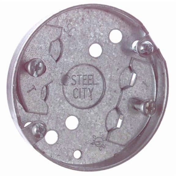 Steel City 36115 C30 Galvanized Steel Round Electrical Ceiling Box 3-1/4 in.
