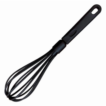 Winco NC-WP, 12-inch Whisk, Nylon, Heat Resistant, Black, BPA Free
