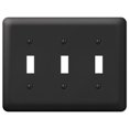 thumbnail image 1 of Amerelle Devon Triple Toggle Steel Wallplate in Black, 1 of 1