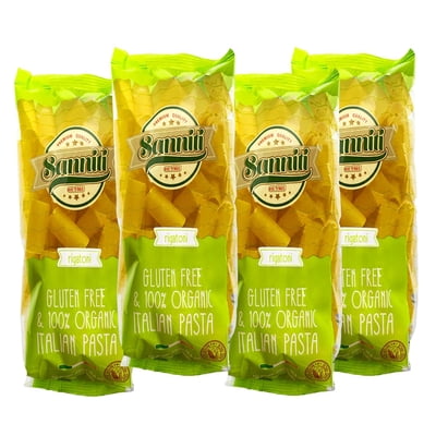 Sanniti Italian Gluten Free European-Kosher Vegan GMO-Free RIGATONI Pasta Made with Corn and Rice, 8.8 oz (Pack of 4)