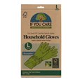 thumbnail image 1 of If You Care Latex Gloves, Large ‚ 1 Pair, For Gardening, Dishwashing, Cleaning Kitchen and Bathroom, 100% Cotton Lined, Reusable for Women and Men, Green, 1 of 3