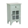thumbnail image 1 of Vivian 1-Drawer, 1-Door Accent Cabinet with Paned Glass Inserts - Aqua, 1 of 10