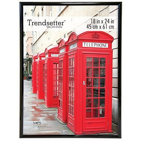 MCS Trendsetter Poster Back-Loading Wall Art & Puzzle Frame, 18x24 Inch, Black