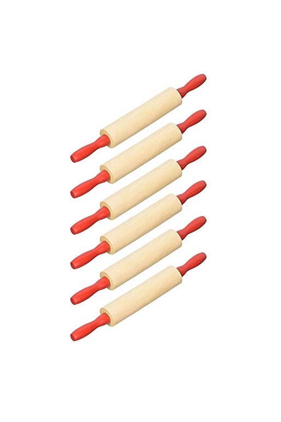Child 7.5 Inch Wood Rolling Pins (6 Count)