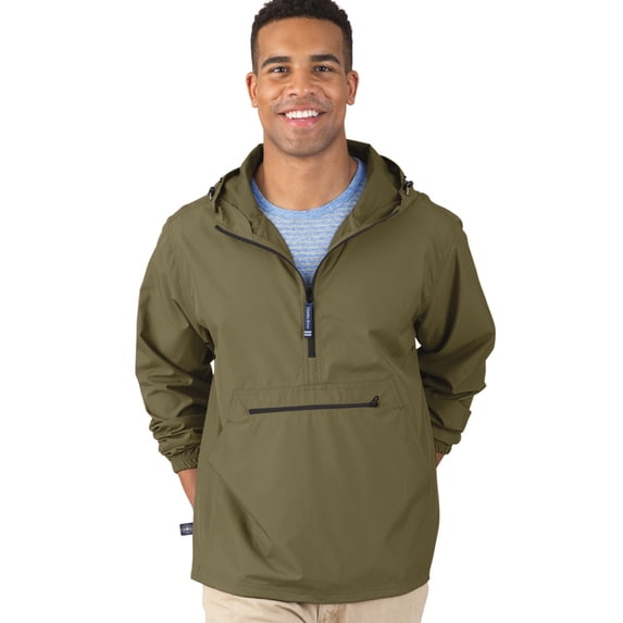 Charles River Apparel 9904 Pack-N-Go Pullover-Olive-L