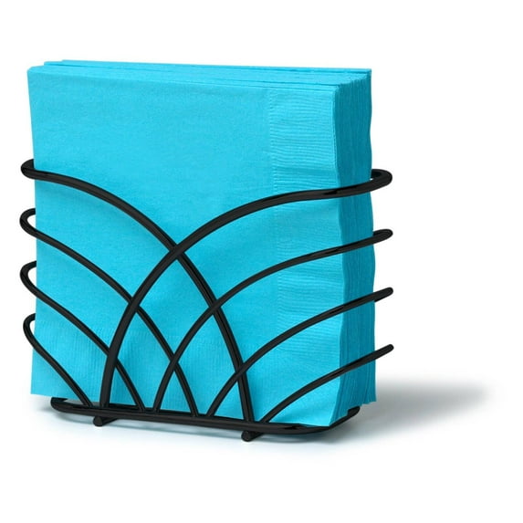 Spectrum Flower Napkin Holder - Color: Black