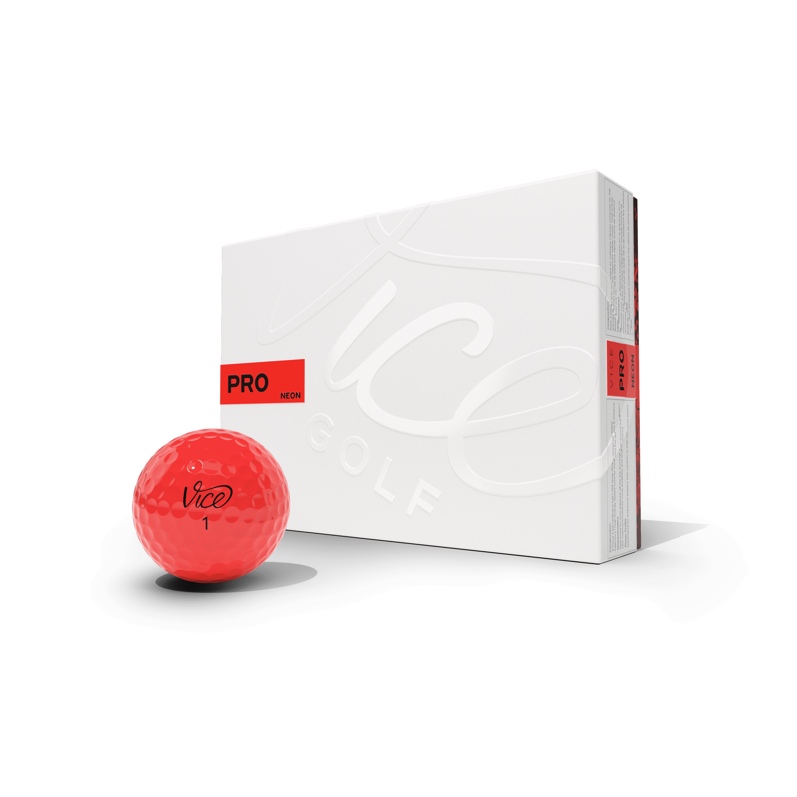 Vice Pro Neon Red Golf Balls 12pack