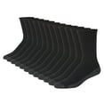 thumbnail image 1 of Hanes mens Max Cushion Socks, Available in 6 and 12-pair Pack Crew Sock, Black/Grey Foot Bottom, 12 US, 1 of 4