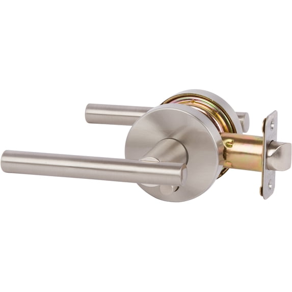 Delaney Contemporary 350521 Contemporary Collection Cira Satin Nickel Privacy Lever Set, Satin Nickel