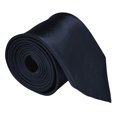 thumbnail image 1 of moda di raza - necktie for men 3.5 width - satin finish polyester solid color neck tie - navy, 1 of 4