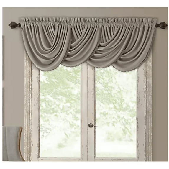 Elrene All Seasons 52-in. x 36-in. Blackout Window Valance, Silver