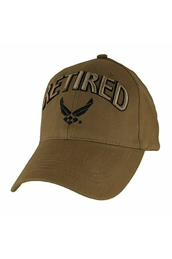U.S. Air Force Retired Hat - USAF Coyote Brown Baseball Cap
