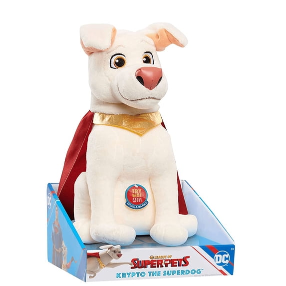 Just Play DC Super Pets KRYPTO The Superdog Plush 10.5 inch Talking Barking
