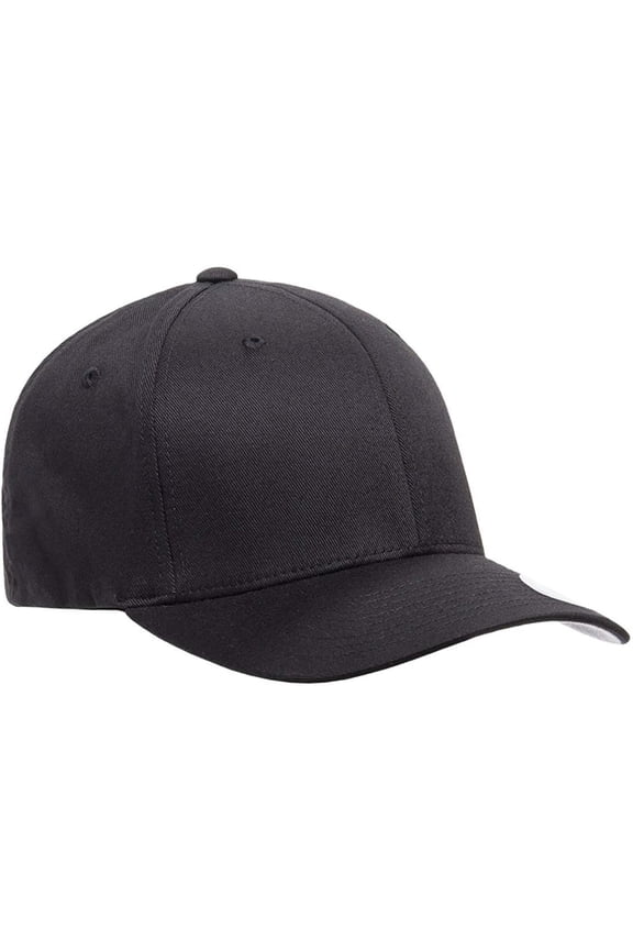 Men's Athletic Baseball Fitted Cap, Black, S/M