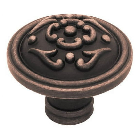 BRAINERD MFG CO/LIBERTY HDW Cabinet Knob, French Lace, Bronze & Copper, 1.5-In. PN1510-VBR-C