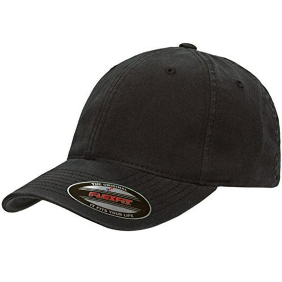 Flexfit 6997 Low Profile Garment Washed Cotton Cap - Extra Extra Large Black